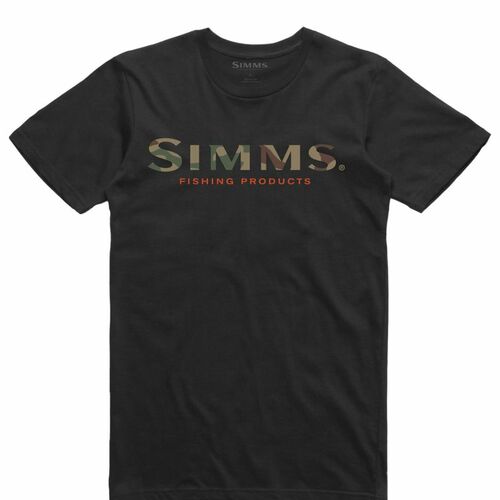 Simms Logo T-Shirt Black XXL - XXL
