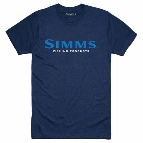 Simms Logo T-Shirt Dark Moon Heather L - L