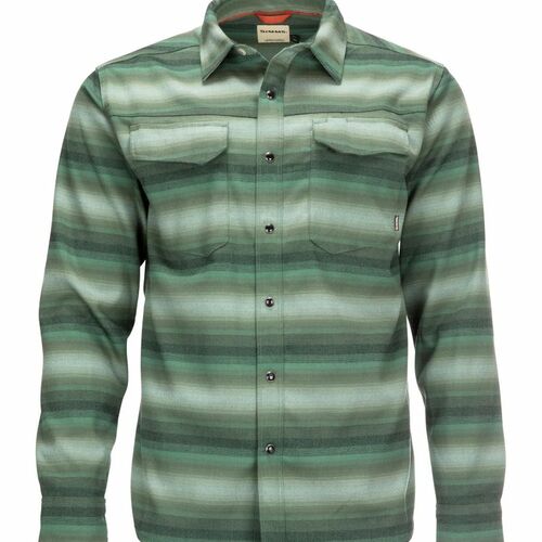 Gallatin Flannel Shirt Moss Stripe M - M