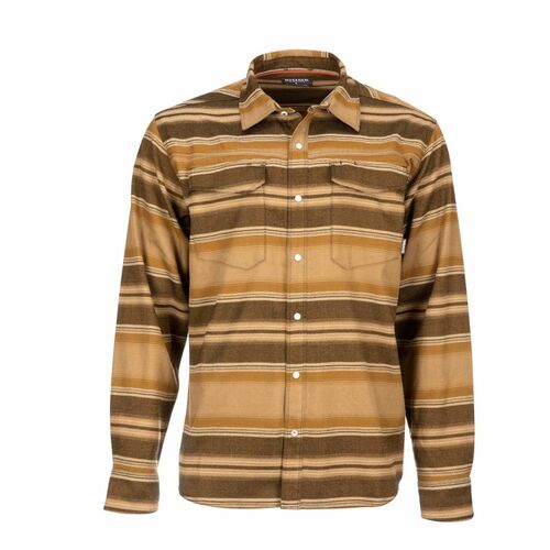 Gallatin Flannel Shirt Dark Bronze Stripe L - L