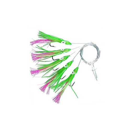 Minioctopus Red/green 5-hooks size 3/0